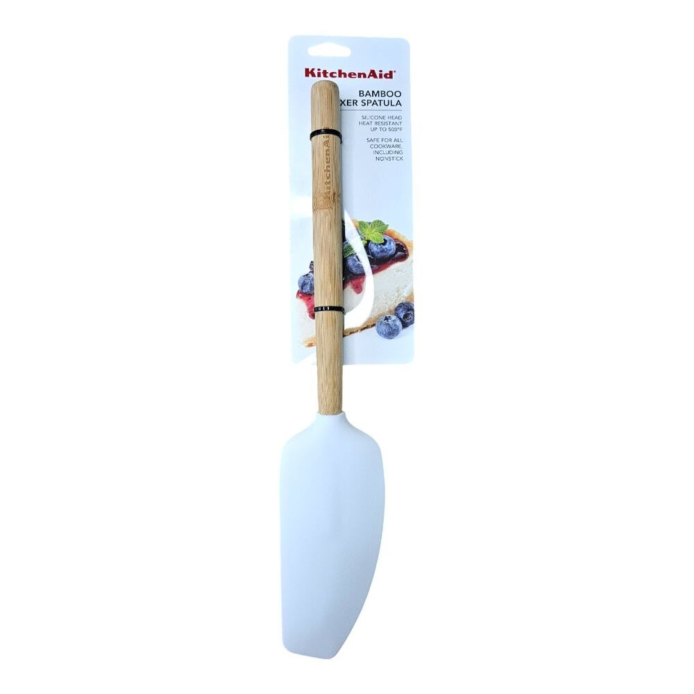 NEW KitchenAid Bamboo Spatula in White